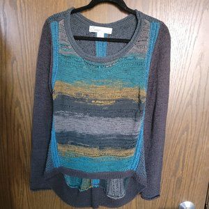 Gorgeous Curio New York Ramie Cotton Abstract Loose Weave Sweater Size Medium